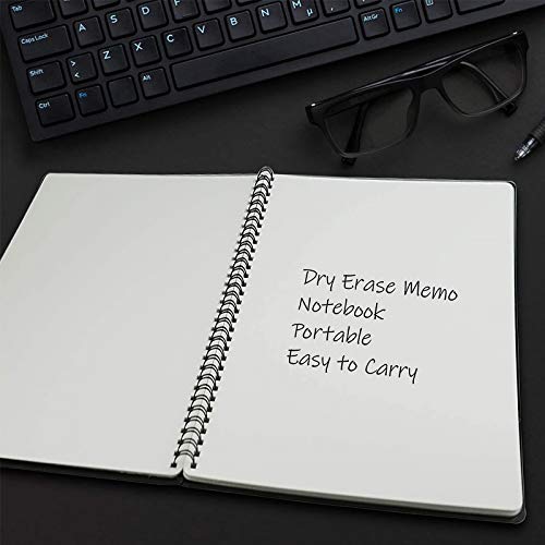 NEWYES Whiteboard Notebook Erasable Meeting Notebook Dry Erase White Board for Meeting, Business, Office, Home (A4)