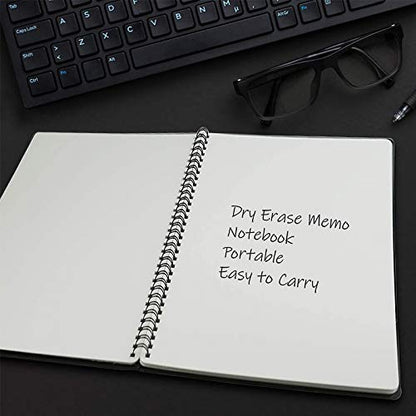 NEWYES Whiteboard Notebook Erasable Meeting Notebook Dry Erase White Board for Meeting, Business, Office, Home (A4)