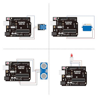 ELEGOO UNO R3 Project Super Starter Kit with PDF Tutorial for Beginners | Compatible with Arduino, 22+ Hands-on Projects, Upgraded Starter Kits with Power Supply, STEM, DIY Basic Circuit Building