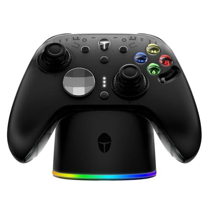Thunderobot G80TS Wireless Controller for PC/Switch/Switch 2/Android/iOS, TMR Joystick, Dual TMR Triggers, Optical Buttons, 1000Hz Polling Rate, RGB Backlight (Black) [video game] - color: Black, size: PE
