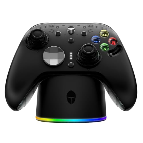 Thunderobot G80TS Wireless Controller for PC/Switch/Switch 2/Android/iOS, TMR Joystick, Dual TMR Triggers, Optical Buttons, 1000Hz Polling Rate, RGB Backlight (Black) [video game] - color: Black, size: PE