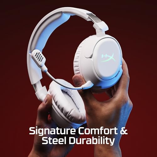 HyperX Cloud Flight 2 – Wireless Gaming Headset, Customizable RGB Lighting with Removable Earcup Plates, up to 100 Hours of Battery Life, 2.4GHz & Bluetooth, Multi-Platform Compatibility - Black - color: Black