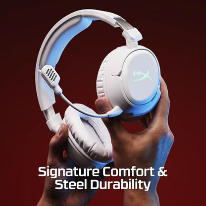 HyperX Cloud Flight 2 – Wireless Gaming Headset, Customizable RGB Lighting with Removable Earcup Plates, up to 100 Hours of Battery Life, 2.4GHz & Bluetooth, Multi-Platform Compatibility - Black - color: Black