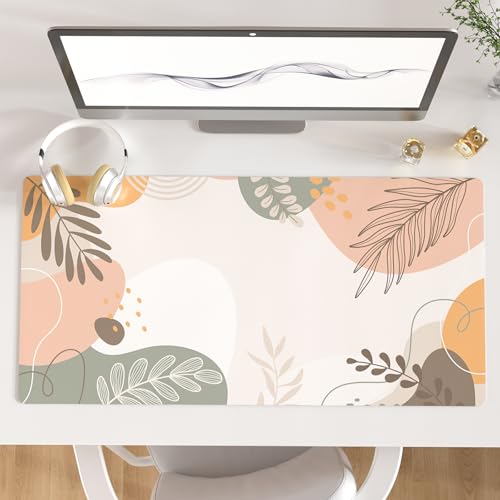 QiyI Large Mouse Pad, Extended Desk Mat for Desktop, PU Leather Waterproof Gaming Mousepad, Computer Desk Accessories Protector Writing Pads for School Office Home 31.5" x 15.7" - Abstract Branches - color: Abstract Branches, size: 31.5" x 15.7"