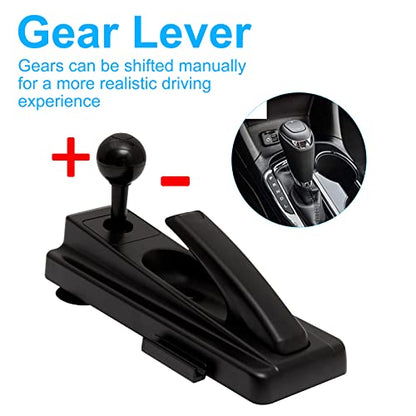 NBCP Racing Wheel with 270/900° Rotation, PC Steering Wheel with Pedals, Dual-Motor Vibration & Gear Shifter for Xbox Series X|S, Xbox One, PS4, PS3, PC, Switch, Xbox 360 – Driving Sim Experience - color: R900 -Black