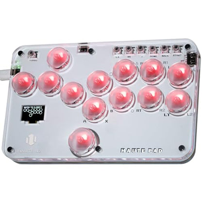 Sehawei Haute42 Arcade Stick S13 All-Button Gamerfinger with Custom RGB & Turbo Functions,Arcade Controller Street Fight for PC/Ps3/Ps4/Switch/Steam Game Keyboard-Supports Hot Swap & SOCD