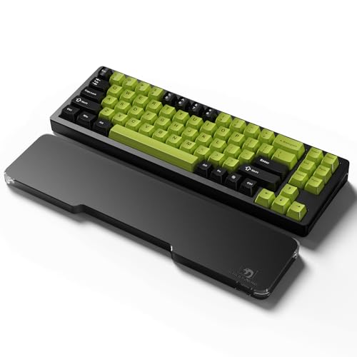 Acrylic Keyboard Wrist Rest - Compact 60% Keyboard- Mechanical Keyboards Ergonomic Palm Rest for Computer Keyboard,Anti-Slip Base,Wrist Pad for Laptop,Office & Home-Easy Typing (Black) - color: Compact-black, size: Standard