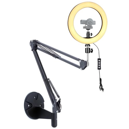 Kiyo V2 X Webcam Ring Light Wall Holder,10'' Streaming Light with Wall Folding Mount Compatible with Razer Kiyo V2 X,Kiyo V2,Kiyo pro Ultra 4K,Kiyo X Webcams