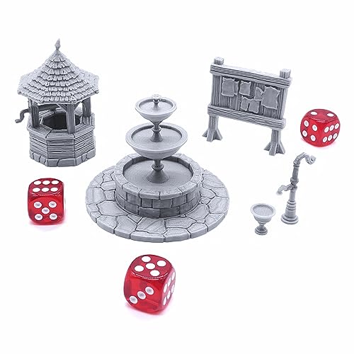 EnderToys Town Square – DND Terrain & Scenery for 28mm Tabletop Miniatures