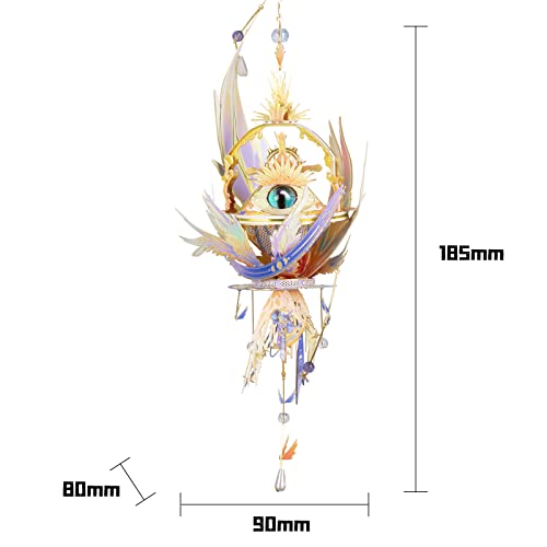 MU 3D Metal Puzzles Model Kits for Adults Building The Eye of Providence, Wedjat-Eyes Steel Jigsaw Ancient Myths Magic Power Helix Nebula Shape DIY Handcraft Sets Gift - color: The Eye of Providence