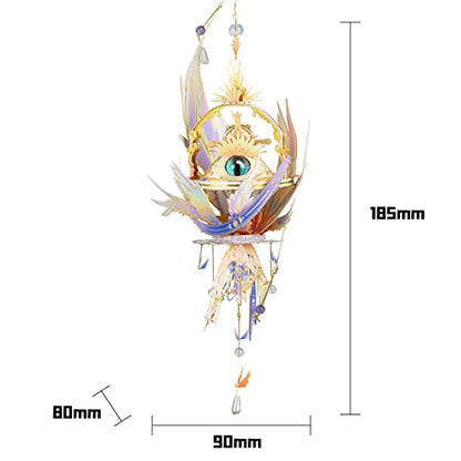 MU 3D Metal Puzzles Model Kits for Adults Building The Eye of Providence, Wedjat-Eyes Steel Jigsaw Ancient Myths Magic Power Helix Nebula Shape DIY Handcraft Sets Gift - color: The Eye of Providence