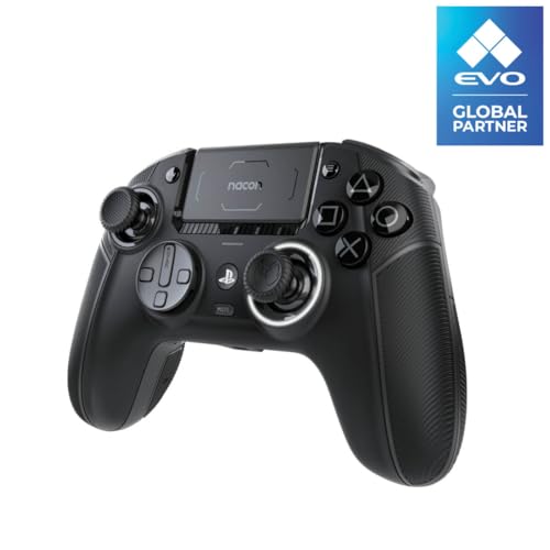 Nacon Revolution 5 Pro Officially Licensed PlayStation Wireless Controller | For PS5 / PS4 / PC - Hall Effect Joysticks and Triggers, Trigger Stops, Mappable Buttons, 8-way and 4-Way D-pad - Black - color: Black