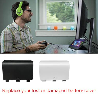 Dakexiong 4 Pack Battery Back Cover for Xbox One/S/X Controller [NOT for Xbox SeriesS/X],Replacement Battery Back Shell Covers Compatible with Xbox One/S/X Controllers (Black&White) - color: Black&White