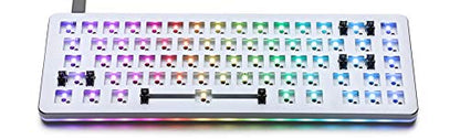 Drop ALT Mechanical Keyboard — 65% (67 Key) Gaming Keyboard, Hot-Swap Switches, Programmable Macros, RGB LED Backlighting, USB-C, Doubleshot PBT, Aluminum Frame (Barebones, Gray) - color: Space Gray, style: Barebones