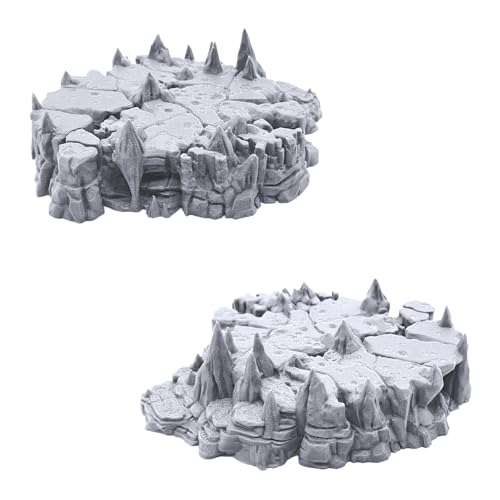 EnderToys Raised Caverns - DND Terrain Scenery for Tabletop 28mm Miniatures Wargame