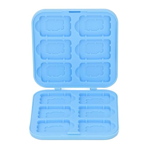 goodstumbler 12 in 1 Game Card Case Universal Compatible with Nintendo Switch: 12 Cartridge Slots Silicon Game Storage Holder for Storage Card SDHC Memory Card and More (Blue) - color: Blue