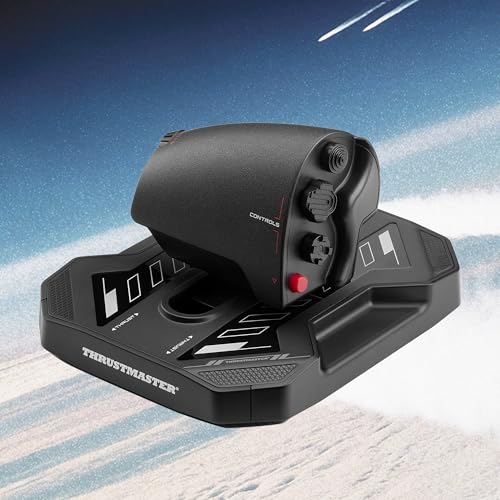 Thrustmaster Sol-R6 Space Flight Throttle, S.M.A.R.T Slide Rails - PC | 14 assignable actions, 3.1-in travel, 4 detent positions, built-in 15-degree rudder, auto re-centering, smooth glide - style: Sol-R6 Throttle