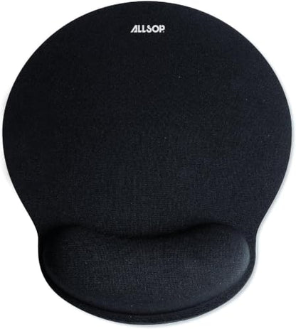 Allsop Mouse Pad Pro Memory Foam Mouse Pad - Black (30203),(Pack of 6) - color: Black, size: 10.8L x 10.6W inches (Pack of 6)