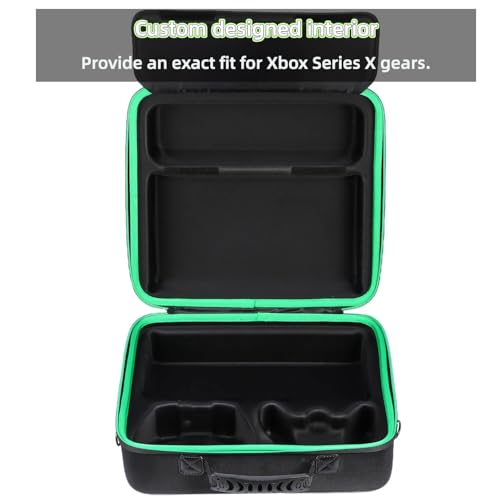 Hard Carrying Case Compatible with Xbox Series X, Controller, Accessories | Protective Travel bag for Xbox Series X Disc or Digital Version Console, Cables and Other Accessories