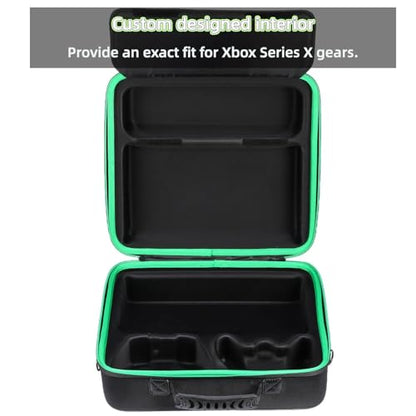 Hard Carrying Case Compatible with Xbox Series X, Controller, Accessories | Protective Travel bag for Xbox Series X Disc or Digital Version Console, Cables and Other Accessories