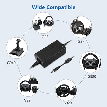 Replacement for Logitech G920 G29 Power Supply, 24V Power Adapter for Logitech Driving Force Racing Wheel G923 G25 G27 G940 GT Racing Wheel APD DA-42H24, AD10110LF, 190211-0010