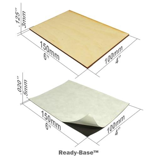 LITKO Ready Base Kit | Compatible with The Old World | 100x150mm Artillery | Twenty 3mm plywood bases + magnets | Magnetize minis for storage & steel trays | Infantry - style: 100x150mm Rectangular
