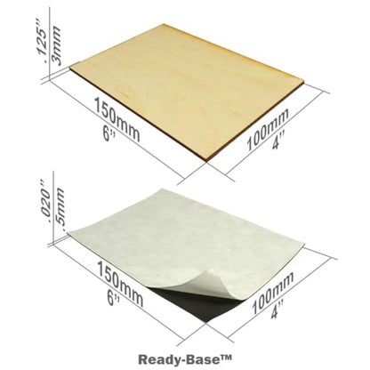 LITKO Ready Base Kit | Compatible with The Old World | 100x150mm Artillery | Twenty 3mm plywood bases + magnets | Magnetize minis for storage & steel trays | Infantry - style: 100x150mm Rectangular