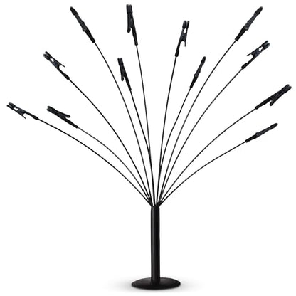 Gift Card Tree Holder to Hold Gift Cards, Lottery Tickets, Photos, Money | Lottery Ticket Holders with 12 Flexible Clips, Great for Birthday, Party, Wedding, Christmas, Metal Stand with Black Finish - color: With Clips Gift Card Tree