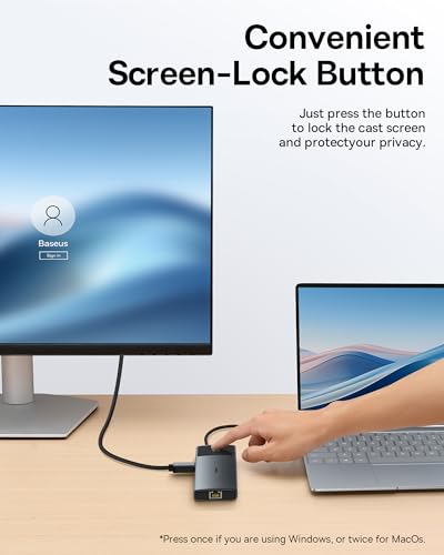 Baseus Docking Station Dual Monitor,10Gbps 10 in 1 Docking Station with 2 HDMI Single 4K@120Hz, Dual 4K@ 60Hz,10Gbps USB C and USB A, Gigabit Ethernet, PD 100W, SD/TF for iPhone 15/Mac/Dell/HP/Lenovo | Single 4K@120Hz, Dual 4K@ 60Hz, 10Gbps USB C and USB