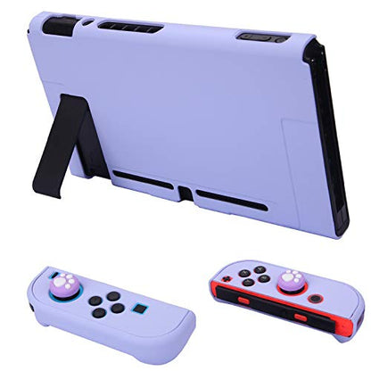 COMCOOL Dockable Case for Nintendo Switch 3 in 1 Protective Cover Case for Nintendo Switch and Joy-Con Controller with Screen Protector and Thumb grips - Purple - color: Purple