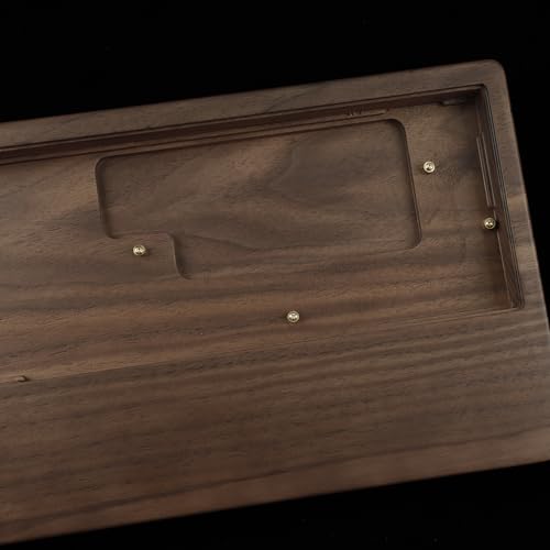 YMDK GH60 Walnut Wooden Case Wrist Rest 2 in 1 for 60% Mini Mechanical Gaming Keyboard Compatible Pok3r DZ60 YD60MQ XD64 - color: Walnut 2 in 1