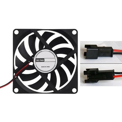 80mm Fan 5V Hydraulic Bearing - 80mm x 80mm x 10mm 2Pin 2Wire Case Cooler for Raspberry Pi, 8010 8CM FDCB8010H05 for Homemade Thermostat Handheld Game Console