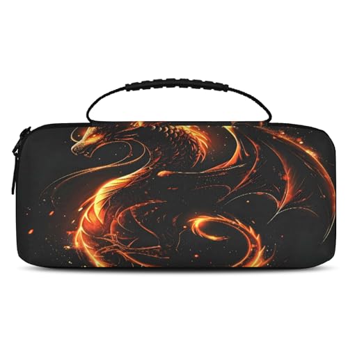 Adornori Fire Dragon Carry Case Compatible with Nintendo Switch 2, with 20 Games Cartridges, Portable Travel Carrying Case Pouch for Accessories & Game Cards - color: Multicolor 7