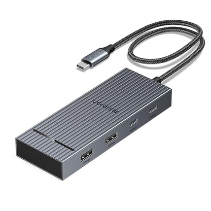 UGREEN USB C Docking Station Dual Monitor, 7-in-1 Aluminum Dock with 2xHDMI | Dual 4K@60Hz, 4x10Gbps USB-A&C Data Ports, 100W PD, Revodok Pro Laptop Docking Station for HP, Thinkpad, Dell and More Laptop
