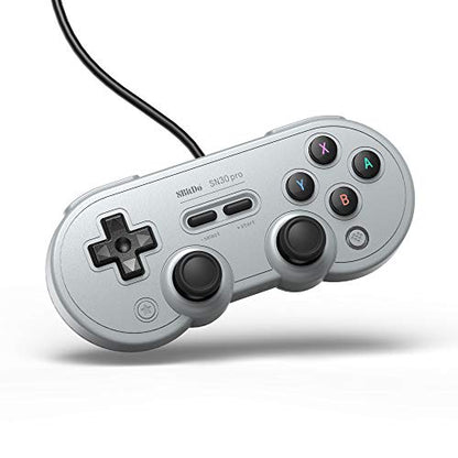 8Bitdo Sn30 Pro USB Wired Gamepad for Switch, Windows & Raspberry Pi(Gray Edition) - color: Gray Edition
