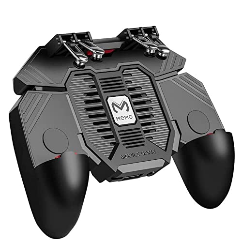 DELAM Mobile Game Controller for iPhone & Android, Pubg Mobile Controller with Cooling Fan, Phone Triggers for Gaming, Gaming Grip Joystick Gamepad Shoot Aim Keys for 4.7-6.5" Phone - color: PUBG Controller with Cooling Fan