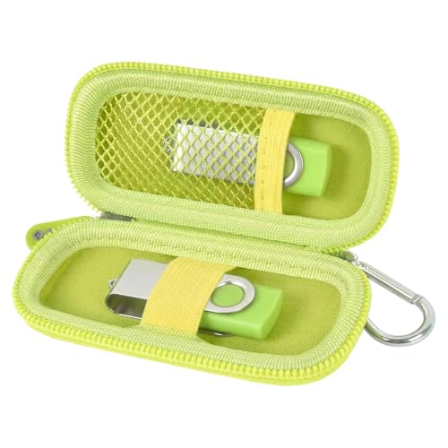 USB Flash Drive Case, SD Card Holder Compatible with Thumb Drive, Memory Cards, SDXC SDHC Storage Bag, Electronic Accessories Organizer for SanDisk for Samsung for Inland (Green) - color: Green