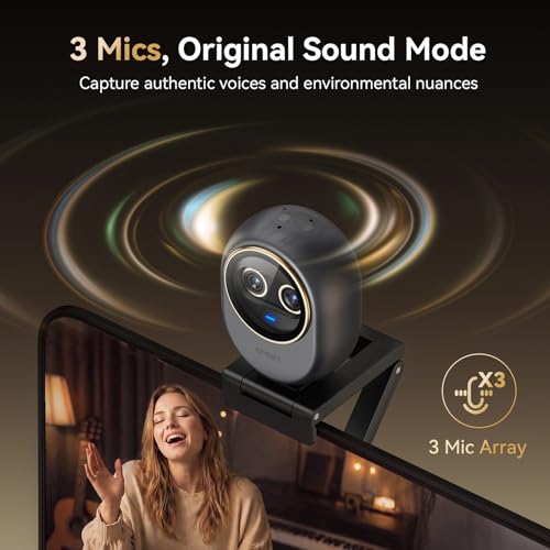 EMEET Piko Dual-Camera 4K Webcam for Streaming, Wide-Angle & Telephoto | Max 11X Hybrid Zoom, 0.2s Autofocus, Remote Control, 3 Mics, Panda Privacy Cover, USB C-C&C-A, for Streaming/Work/Study - style: Piko Dual w/ Max 11X Hybrid Zoom