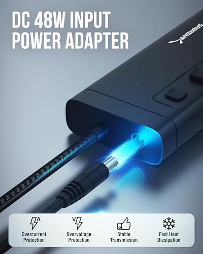 SABRENT 7-Port USB-C Hub, 48W Powered, 5Gbps, 3 USB-A + 4 USB-C (HB-3A4C) | 20W PD; LED status; aluminum body; power switches; for Mac, PC, Steam Deck, ROG Ally - size: 7-Port - 3 USB-A + 4 USB-C