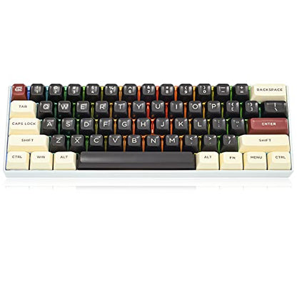 Rome ASA Custom keycaps ，150 Keys Double-Shot Key Cap Set for Cherry/Gateron MX switches 60 Percent / 64/61 Gaming Mechanical Keyboard - color: Rome black