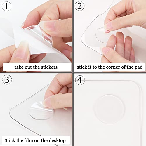 Clear Writing Desk Pad, 23.6’’x13.7” Heat Resistant Waterproof PVC Round Edge Durable Desk Protect Mat, Anti-Static Writing Mat Table Protector - size: 13.7" x 23.6"