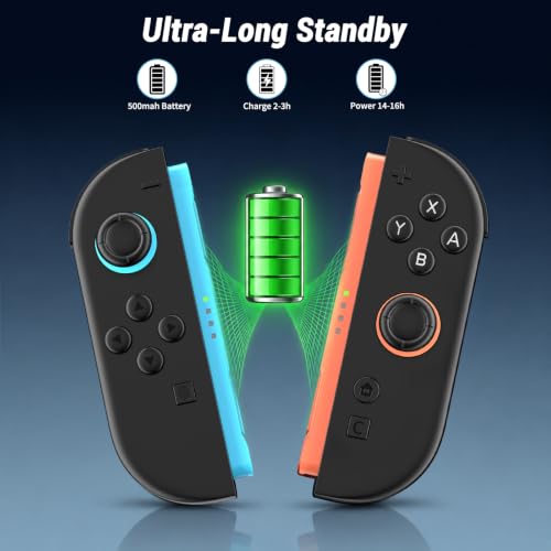 JORREP Controller for Nintendo Switch, Wireless Switch Controllers for Switch 2, Magnetic Installation/Mouse Operation/HD Rumble/Wake-up/Screenshot