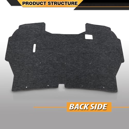 CNNELL Hood Insulation Pad Compatible with Ford F150 1992-1996/Compatible with Ford F250 F350 1992-1997 Truck Under w/ Clips Black - style: 1992-1996 Ford F150