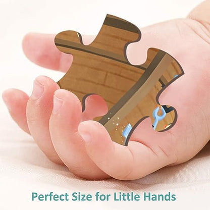 Wooden Noah's Ark Puzzle for Kids Ages 3-5, 48 Piece | Puzzles for Kids Ages 4-8 with Tray, Religious Scene Christian Bible Wooden Jigsaw Puzzle for 3 4 5 6 7 8 Year Old - style: 48 Piece