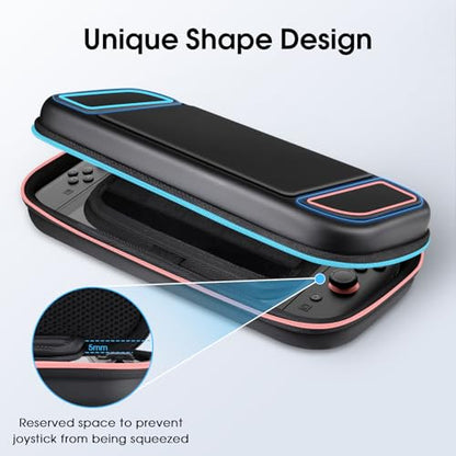 FINTIE Carrying Case for Nintendo Switch 2 (2025), Shockproof Hard Shell Switch 2 Case, Protective Cover Travel Bag with 19 Game Card & 2 Micro SD Card Slots & Inner Pocket, Darknight - color: Darknight