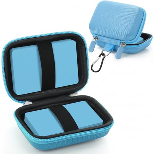 Sanwuta 2 Pcs Travel Card Games Case Playing Card Case EVA Hard Protective Storage Carrying Bag for Classic Playing Box Not Including Cards (Blue) - color: Blue