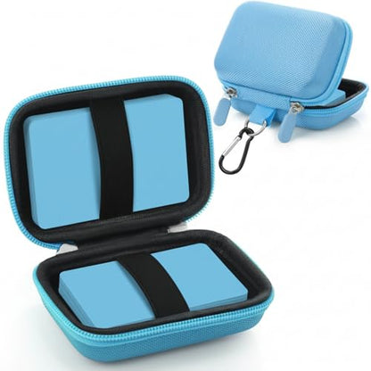 Sanwuta 2 Pcs Travel Card Games Case Playing Card Case EVA Hard Protective Storage Carrying Bag for Classic Playing Box Not Including Cards (Blue) - color: Blue