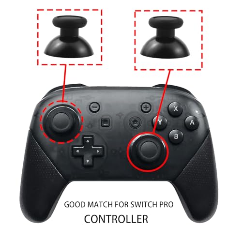 8 Replacement Thumbstick Joystick Analog for Nintendo Switch Pro Controller | CTHTBZ 8PCS Black 3D Thumb Sticks With Screwdriver