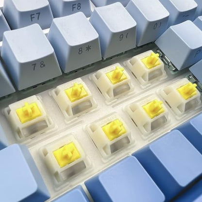 Gateron Milky Yellow Pro V3 Creamy Linear Keyboard Switches,36 Pack | 5-Pin Pre-Lubed Switches,Removable Light Guide Column,Compatible With MX Mechanical Gaming Keyboards,Life 80 Million Cycles - color: Milky Yellow Pro V3, size: 36Pcs
