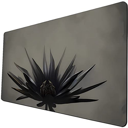 Fantasy Black Lotus TCG Playmat, 24 x 14 inches Game Mat for MTG DTCG CCG RPG Trading Card Game Playmats Smooth Surface Battle Game Rubber Collection Cool 13 - color: Black Lotus